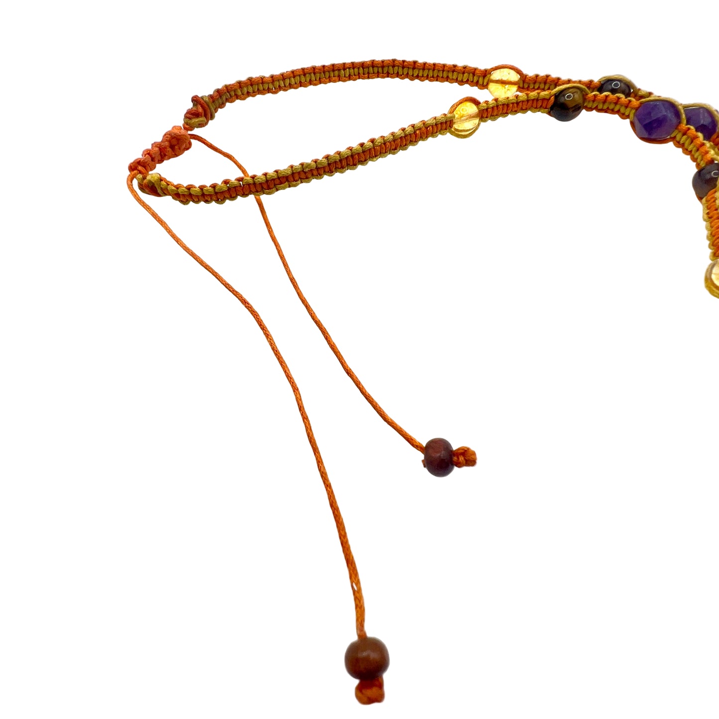 Bracelet with beads on a white background
