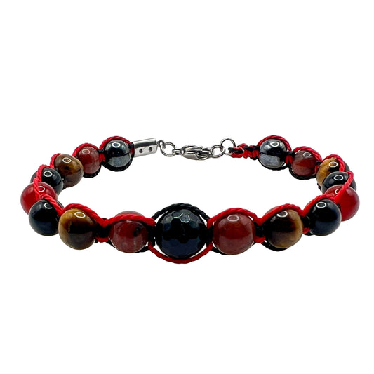 Handcrafted protection bracelet with tourmaline, black obsidian, hematite, carnelian, tiger eye, and red jasper. A bold grounding piece for strength, stability, and everyday energy balance.
Reiki infused 