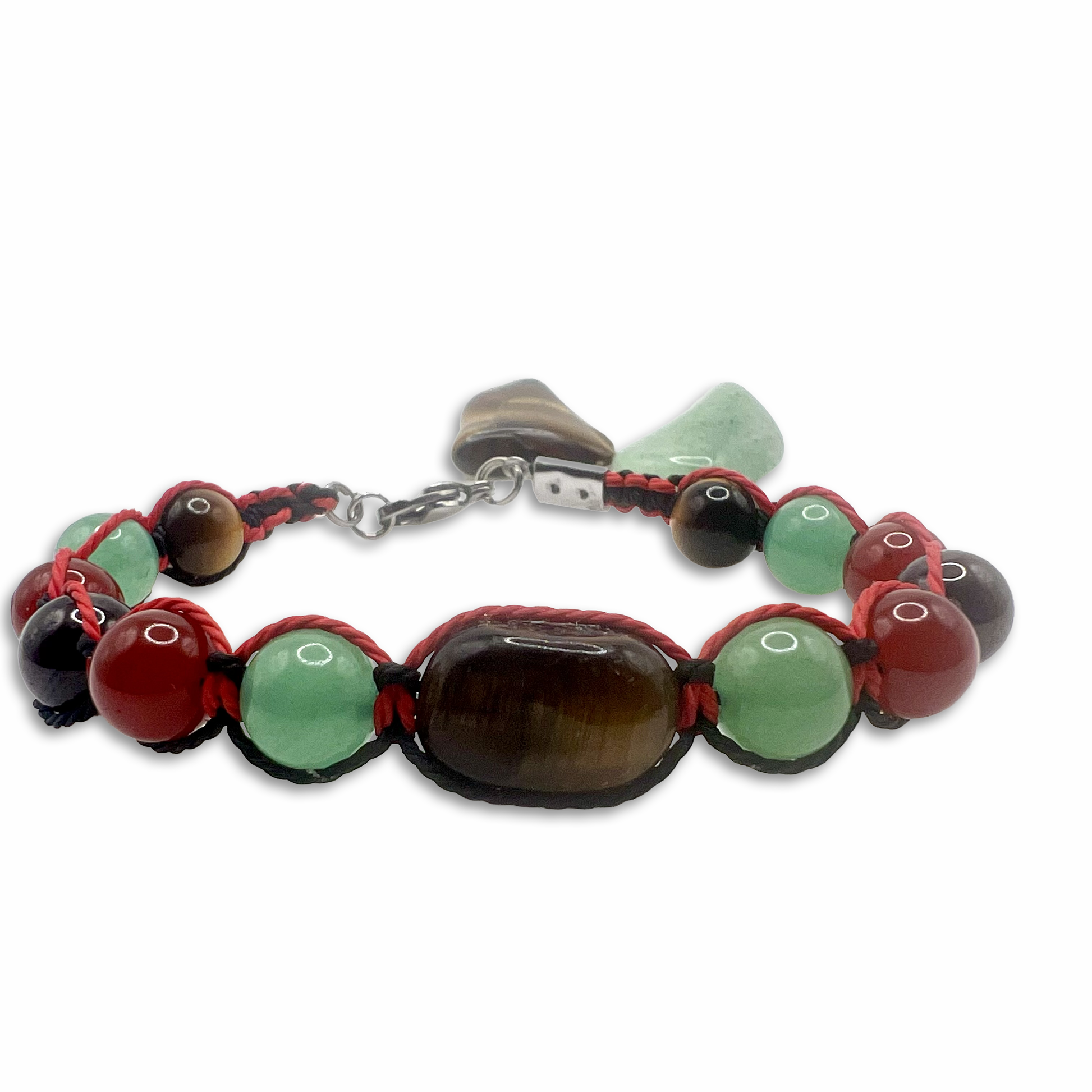 Handmade bracelet with wrapped crystals